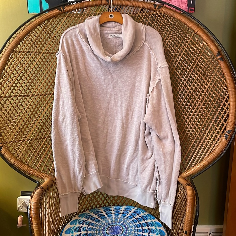 Free People Timmy Turtle Sweater - Blush Pink color - Size XL